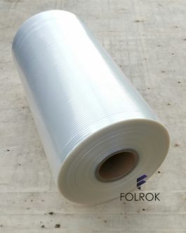 Folia poliolefina termokurczliwa 450 mm / 15 mikronów PÓŁRĘKAW perforacja na ciepło
